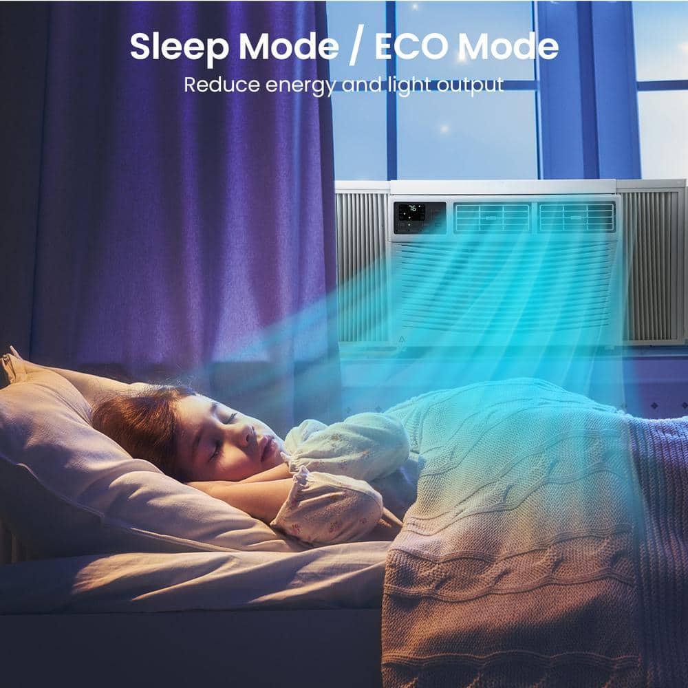 8,000 BTU (DOE) 115 Volts Window Air Conditioner Cools 350 sq. ft. with Remote and APP Control in White