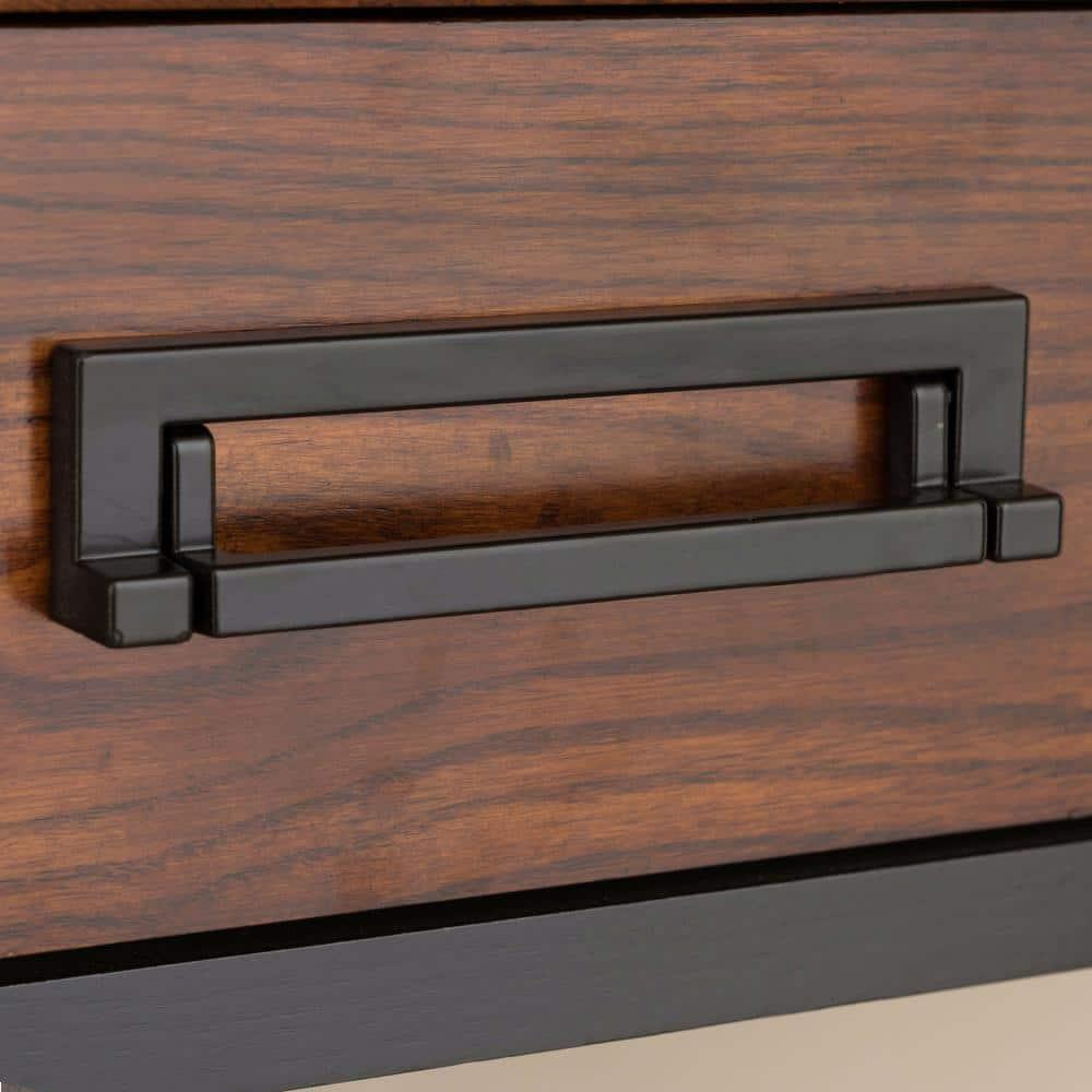 Leick Ironcraft Corner Computer Desk in Mission Oak