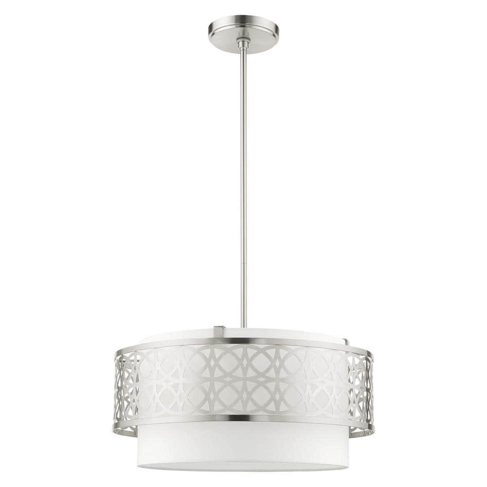 Livex Lighting Calinda 4 - Light Pendant in  Brushed Nickel