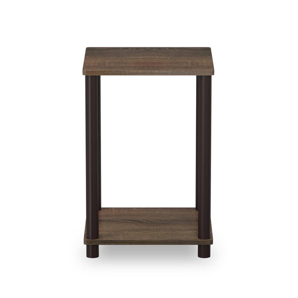 Furinno Turn-N-Tube Haydn End Table, Walnut/Brown