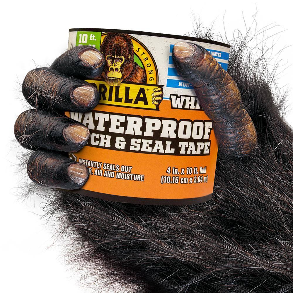 Gorilla 4 in. W X 10 ft. L White Waterproof Repair Tape