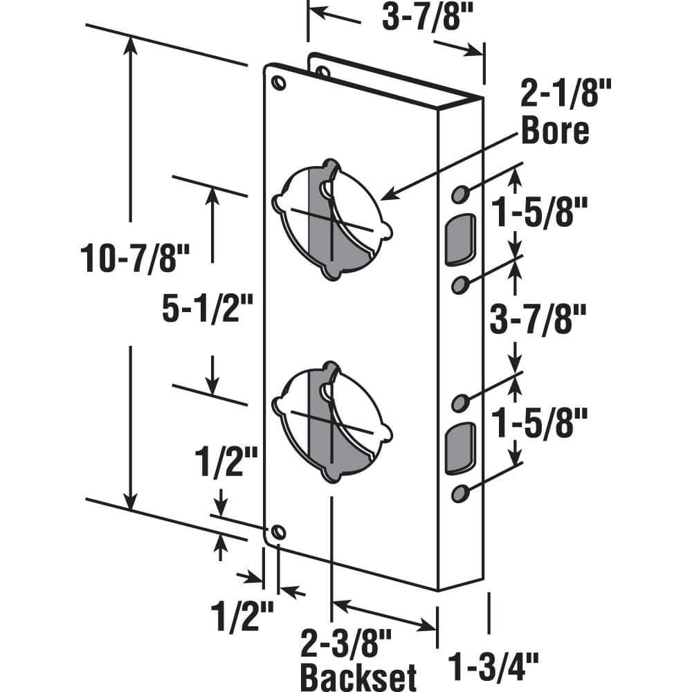 Prime-Line Lock and Door Reinforcement Plate (Single Pack)