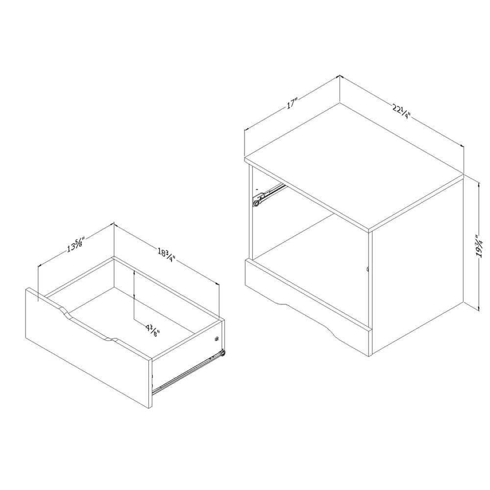 Holland 1 Drawer Nightstand