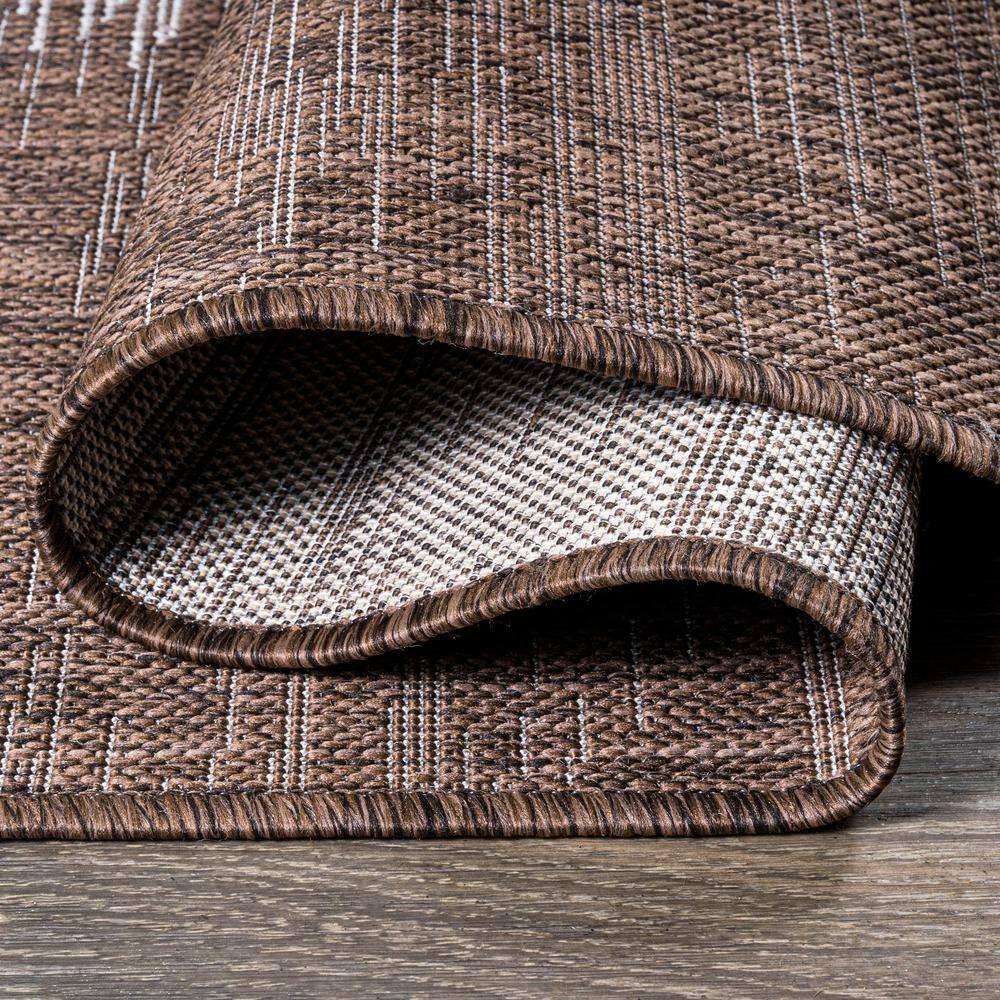 3'x5' Tavira Modern Strie' Indoor/Outdoor Area Rug, Brown/Beige - JONATHAN Y