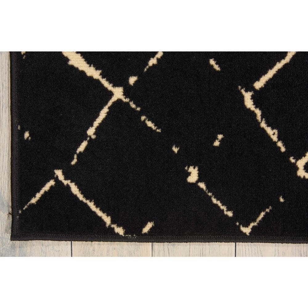 Nourison Grafix Black Area Rug GRF04 5'3"X7'3"