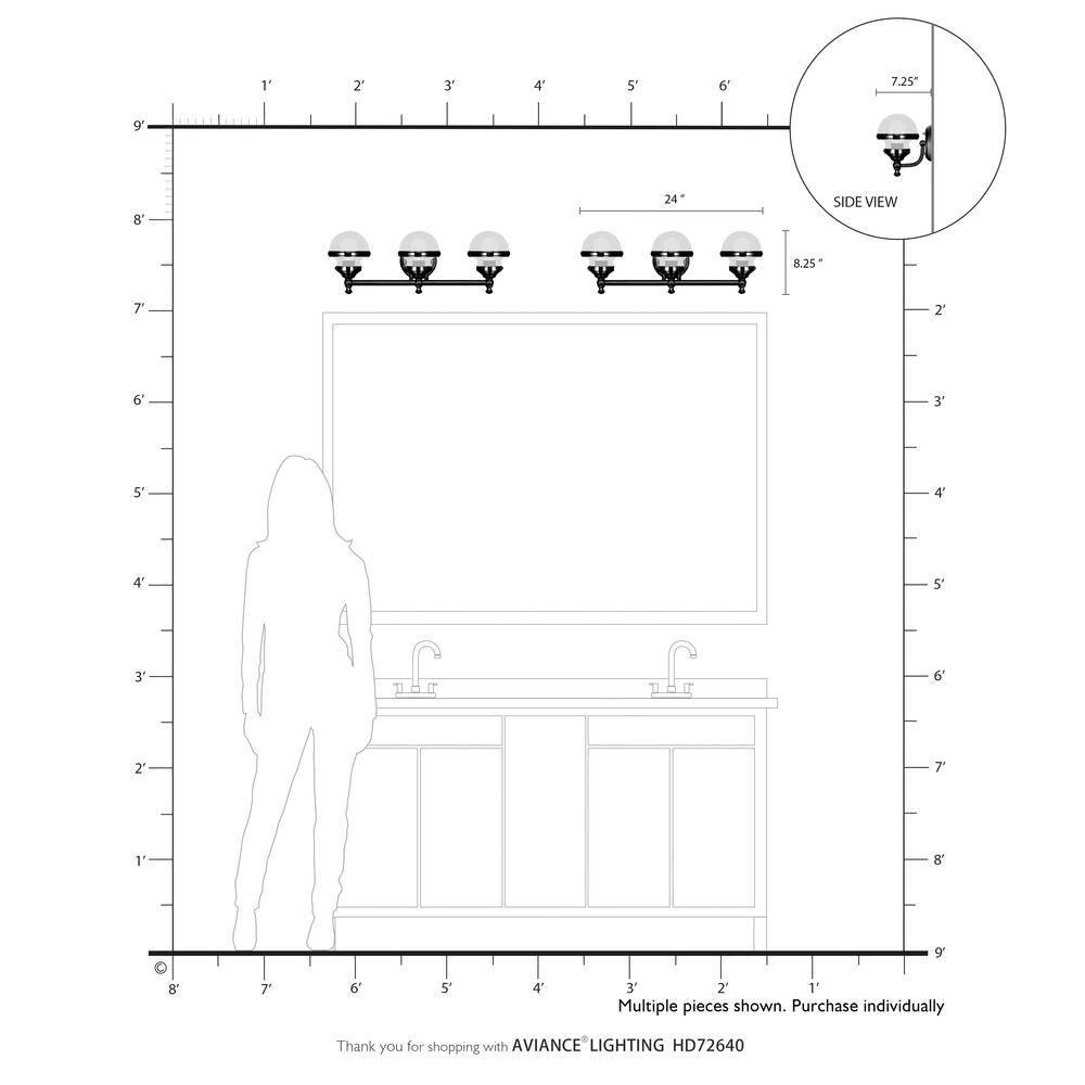 Livex Lighting Oldwick 3 - Light Vanity in  Brushed Nickel
