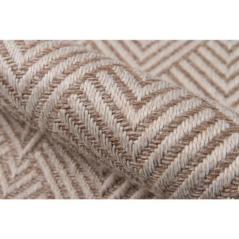 Beige Geometric Flat-Woven Synthetic 9'x13' Area Rug