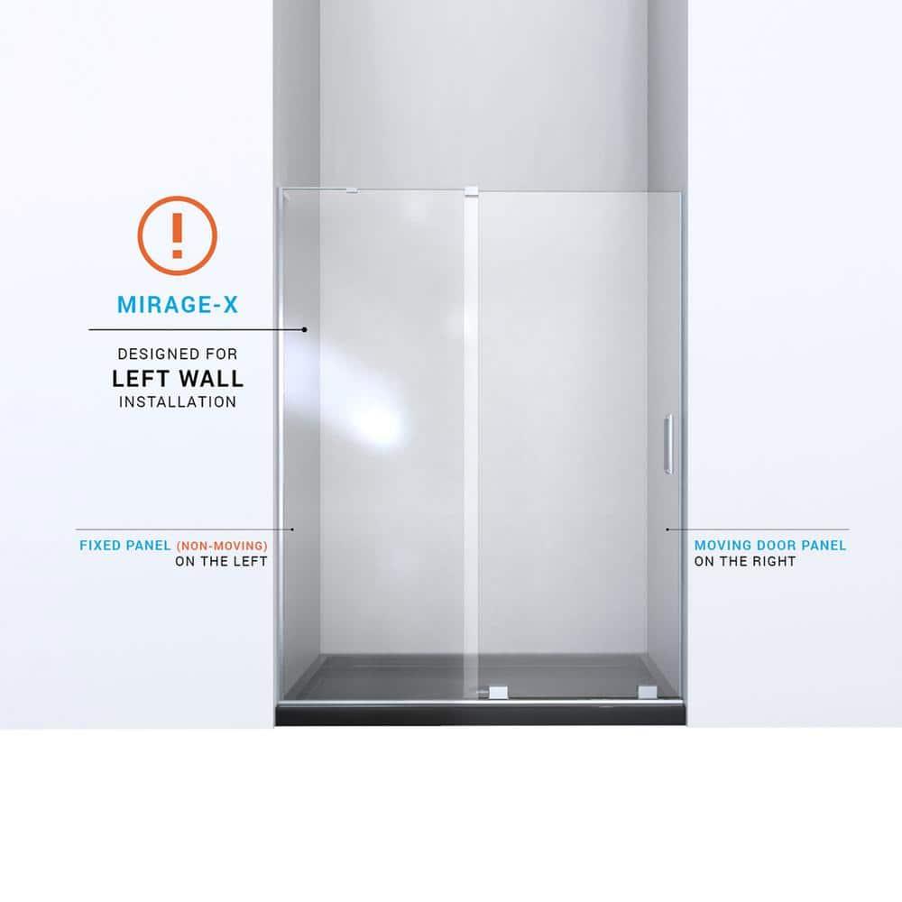 DreamLine Mirage-X 44 - 48 inch W x 71 inch H Frameless Sliding Shower Door