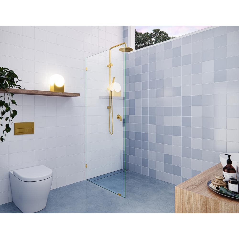 Vela 30 in. x 78 in. Fully Frameless Single Fixed Shower Panel
