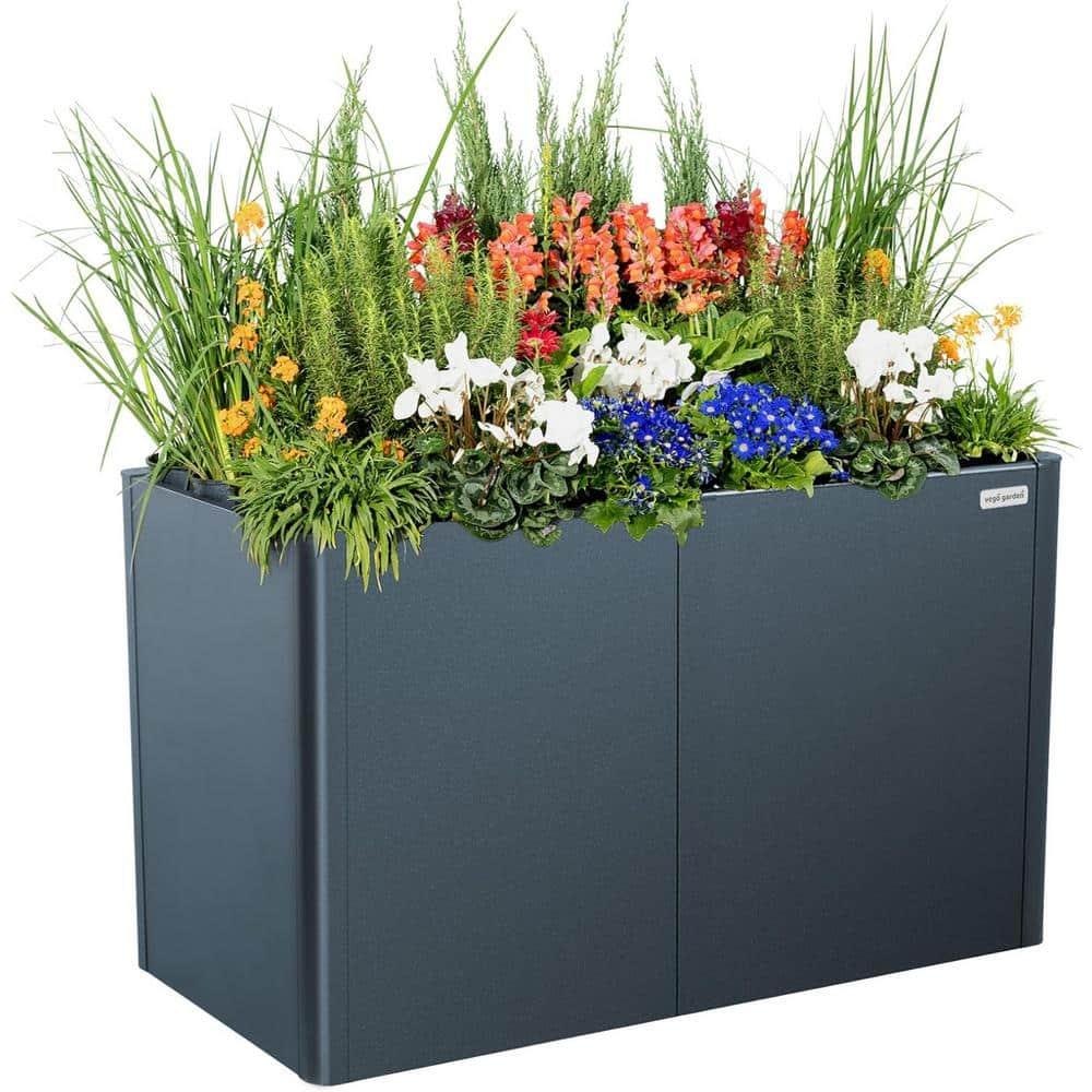 Vego Garden Modern 32" Tall Metal Outdoor Long Planter Box