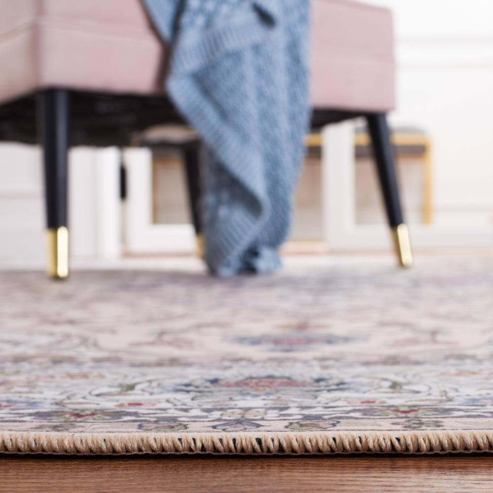 Tucson Vintage Persian TSN123 Power Loomed Machine Washable Skid-Resistant Indoor Area Rug - Beige/Green - 9'x12' - Safavieh