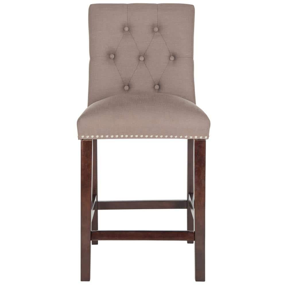 Norah Counter Stool (Set of 2) - FOX6209 - Dark Taupe - Safavieh Couture