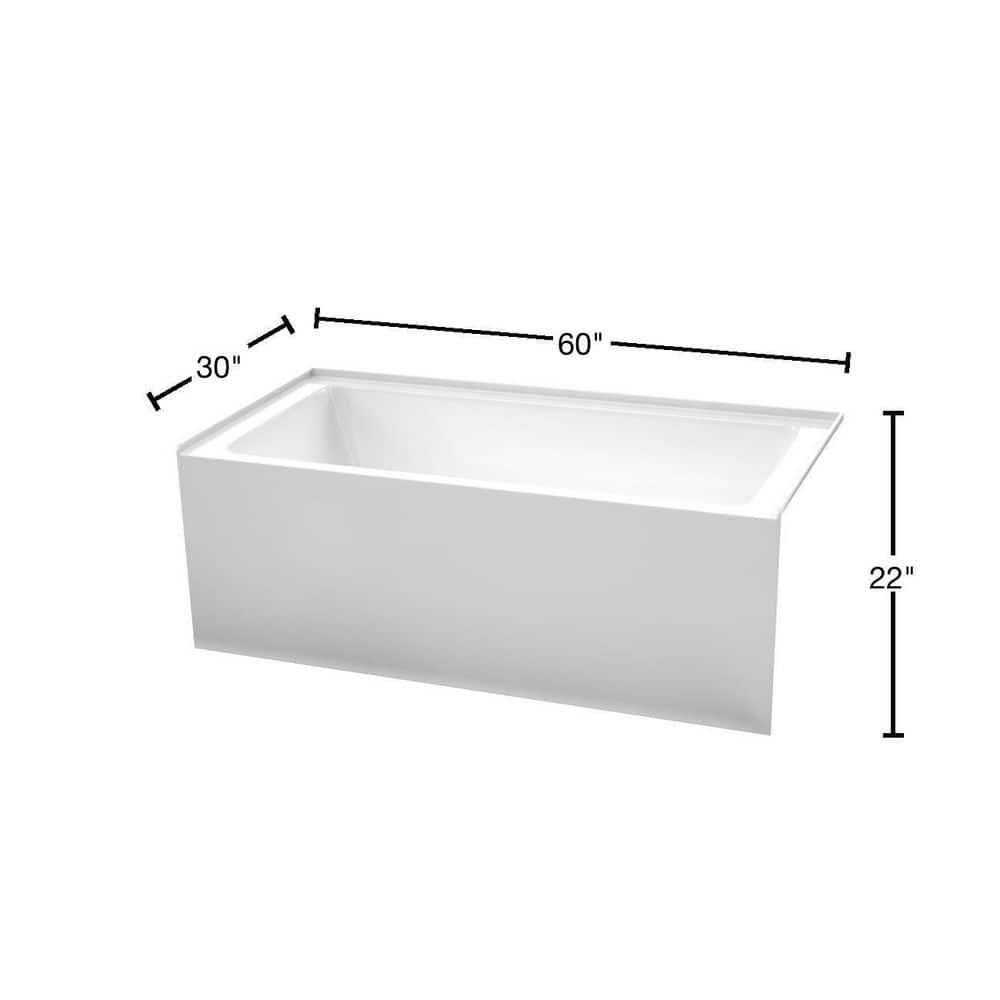 Grayley 60'' x 30'' Alcove Soaking Acrylic Bathtub