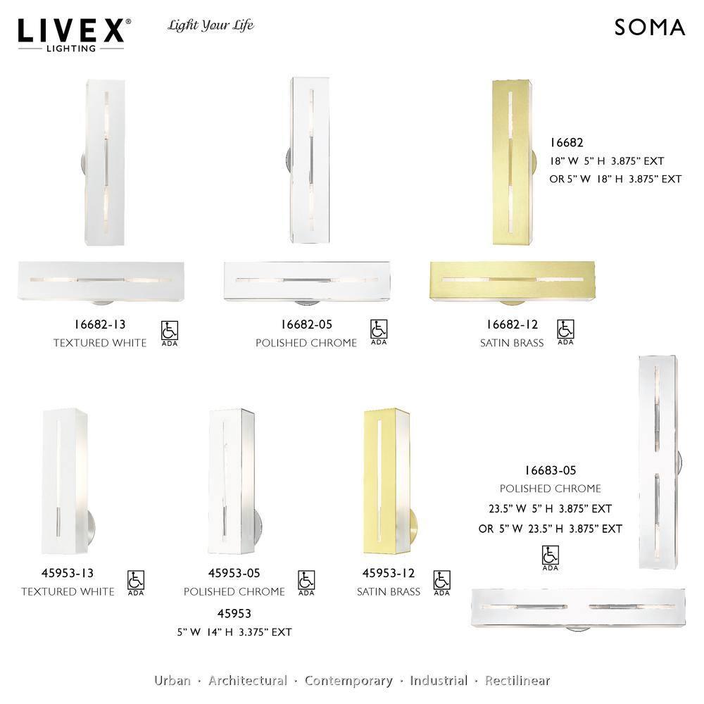 Livex Lighting Soma 1 - Light Wall Light in  Polished Chrome