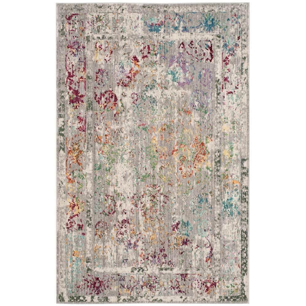Mystique MYS923 Power Loomed Indoor Accent Rug - Grey/Multi - 3'x5' - Safavieh.