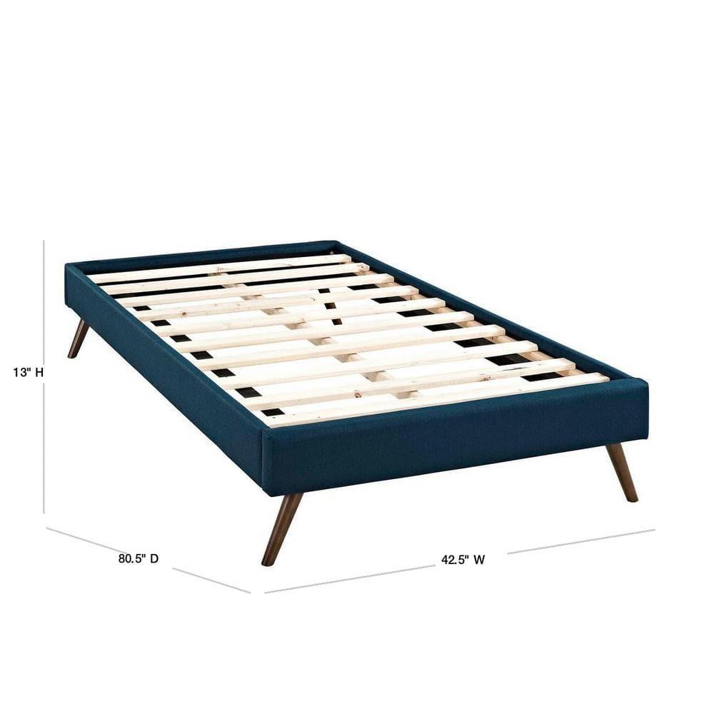 Modway Loryn Twin Fabric Bed Frame with Round Splayed Legs