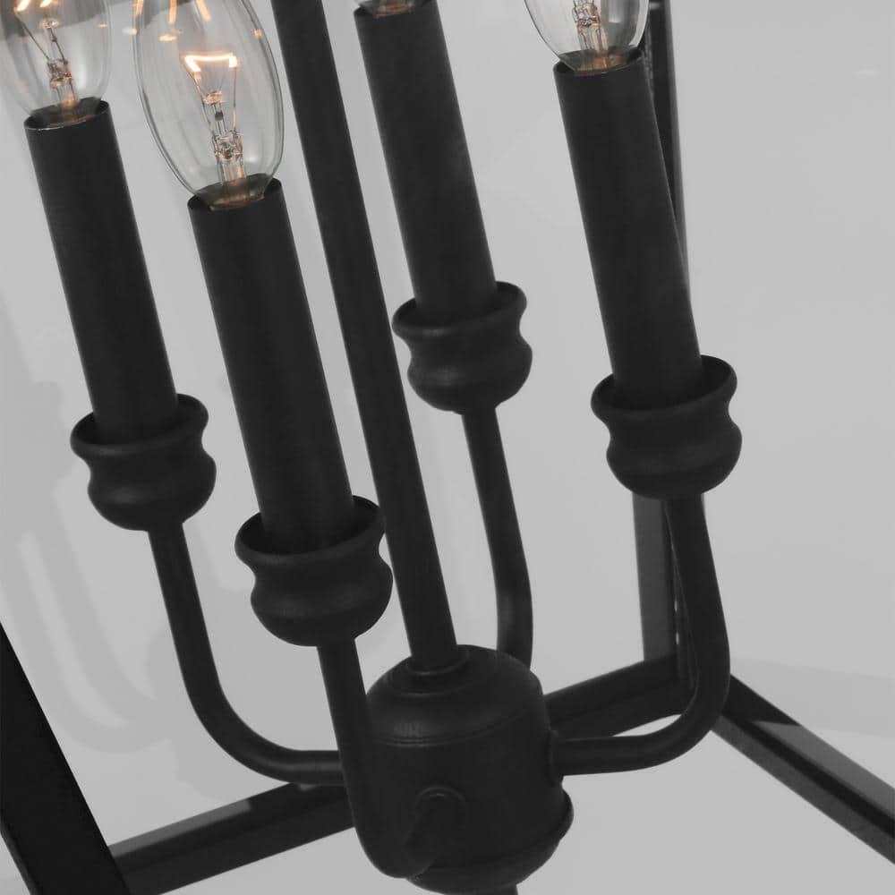Galena Extra Large Black Outdoor Wall Lantern with Clear Seeded Glass