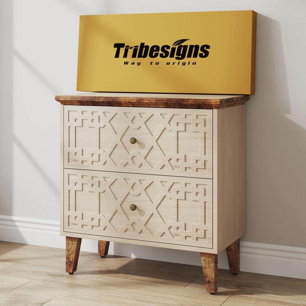 LITTLE TREE 2 Drawer Lateral File Cabinet Beige