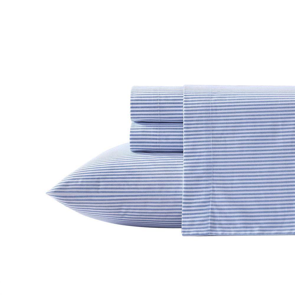 Oxford 200 Thread Count Striped 100% Cotton Percale Sheet Set