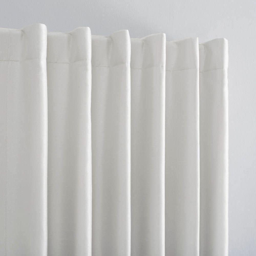 Faux Dupioni Silk Thermal Extreme 100% Blackout Back Tab Curtain Panel