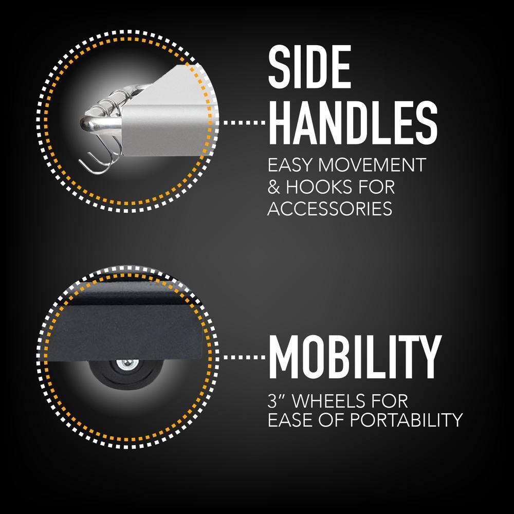 Kenmore 3-Burner Propane Gas Grill with Foldable Side Tables for Outdoor BBQ