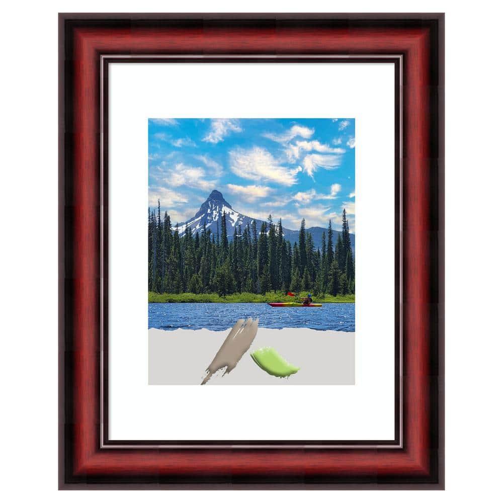Amanti Art Rubino Cherry Scoop Wood Picture Frame Opening Size 11x14 in. (Matted To 8x10 in.)