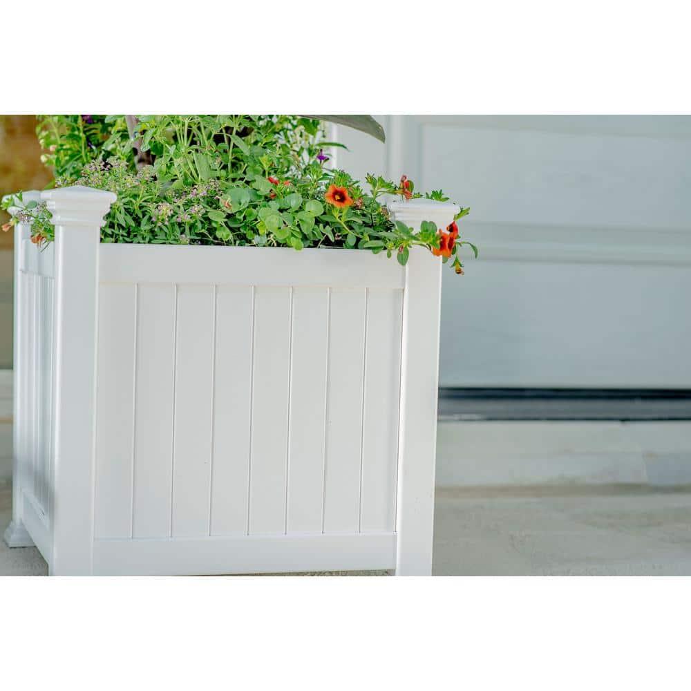 Vita White Vinyl Planter Box & Reviews | Wayfair