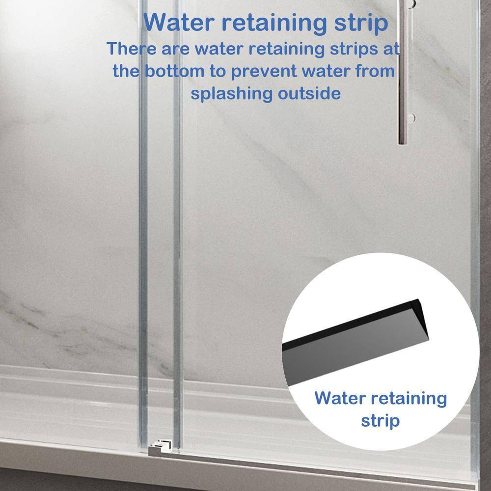 56-60 in. W x 76 in. H Sliding Frameless Shower Door in Brushed Nickel Finish with 5/16 in. (8 mm) Tempered Glass