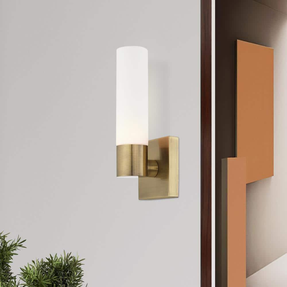 Livex Lighting Aero 1 - Light Sconce in  Antique Brass