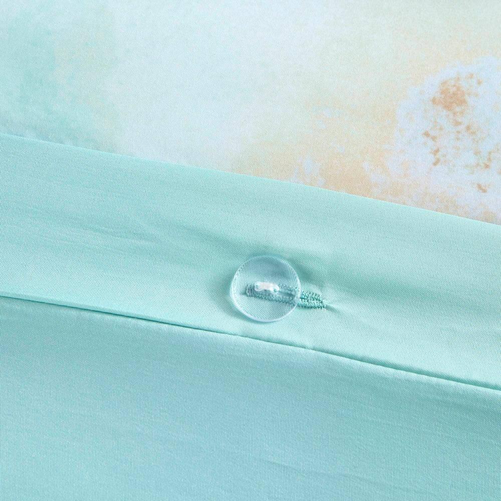 Intelligent Design Cassiopeia Watercolor Tie Dye Printed Duvet Cover Set with Throw Pillow