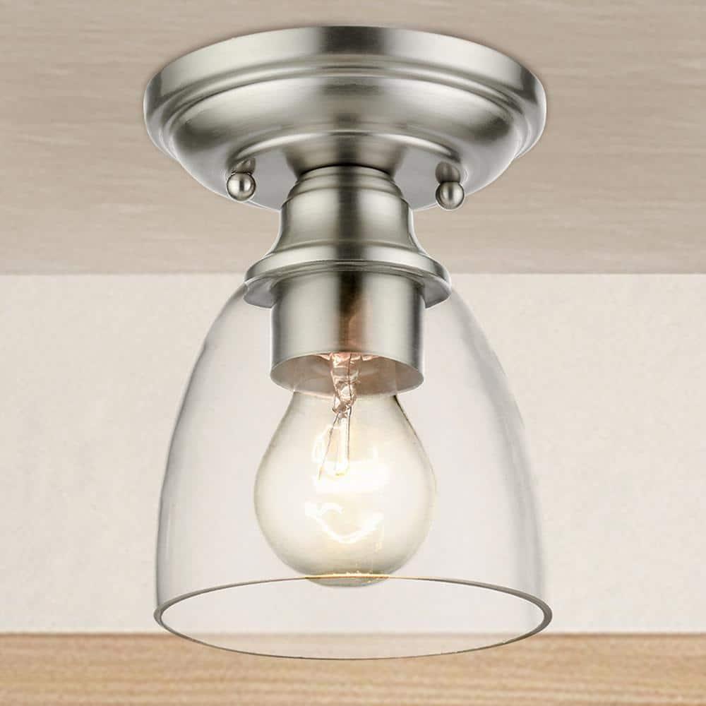 Livex Lighting Montgomery 1 - Light Flush Mount in  Brushed Nickel