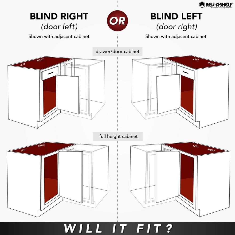 Rev-A-Shelf Rev-A-Shelf Pull Out Corner Cabinet Organizer w/Soft-Close 3 Tier