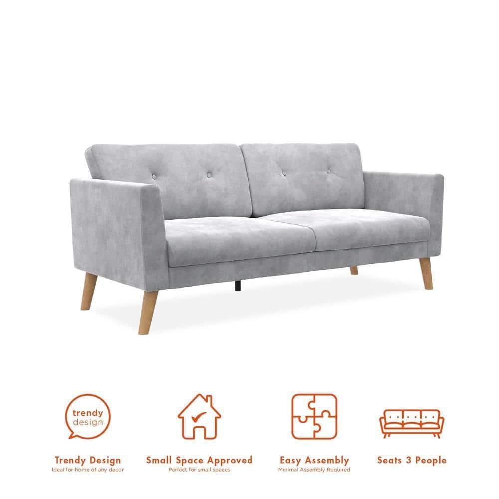 Gloria 75.5'' Velvet Square Arm Sofa