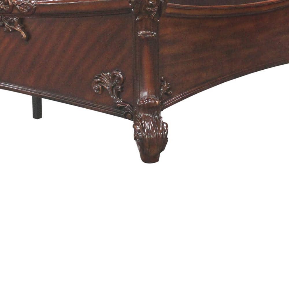 ACME Chantelle Queen Bed in Rose Gold PU & Pearl White