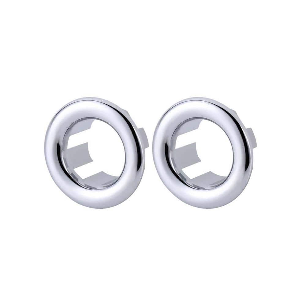 iVIGA K1003C-2 2 Pack Sink Overflow Ring Bathroom Kitchen Sink Basin Trim Overflow Cover Hole Insert Cap (Set of 2)
