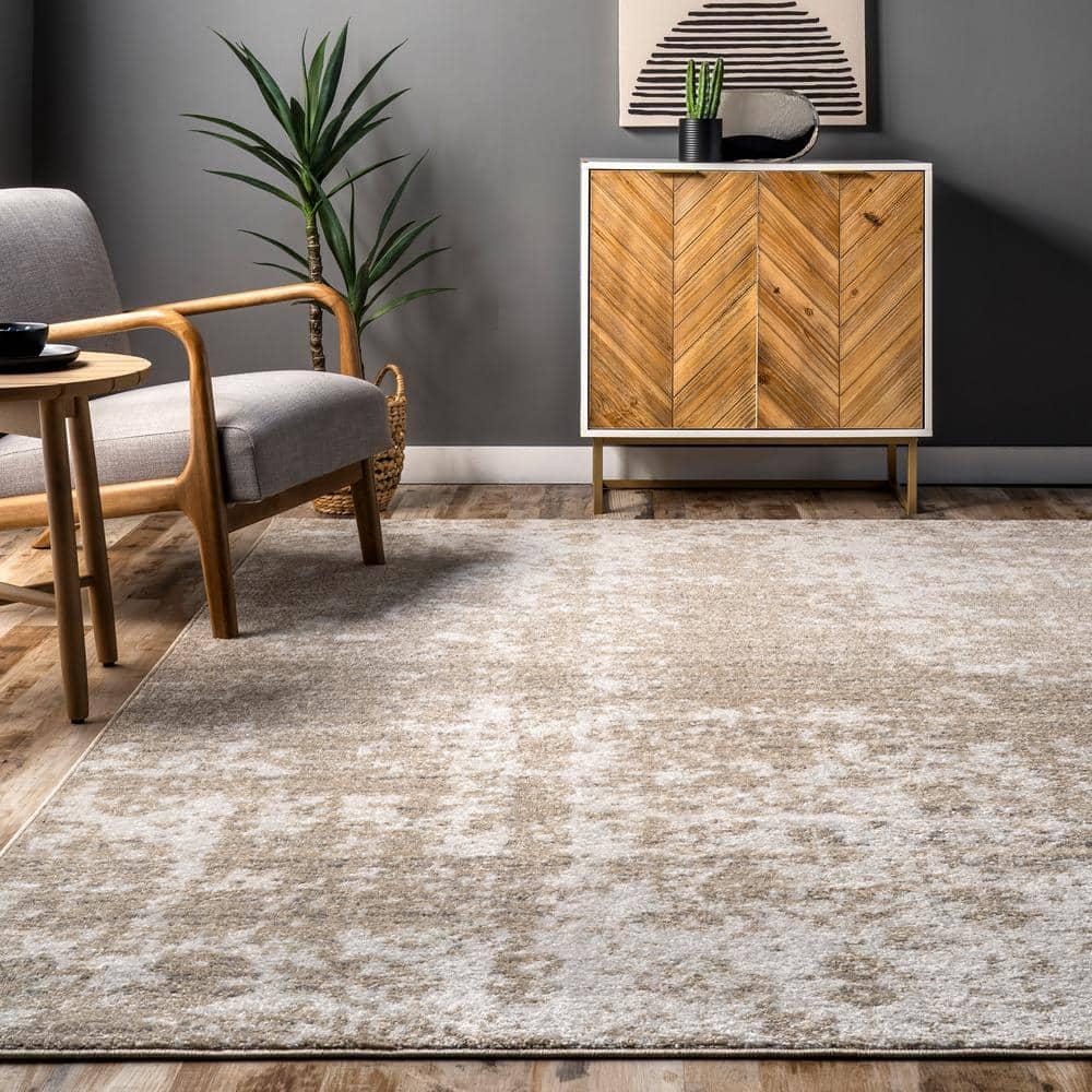 Nuloom Deedra Abstract 7x9 Indoor Area Rug for Living Room Bedroom Dining Room Kitchen, Beige/Ivory