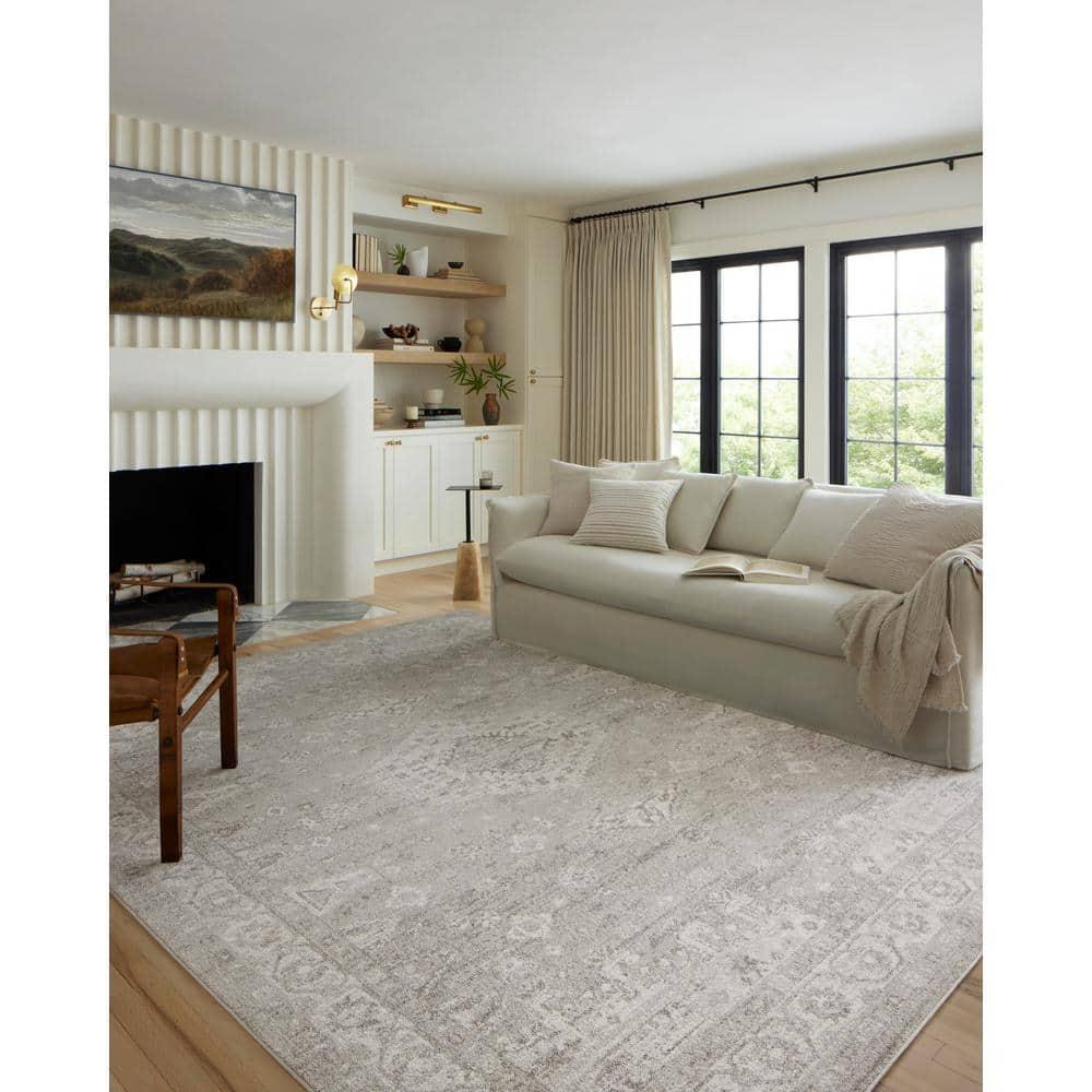 Loloi II Odette Silver / Ivory 6'-7" x 9'-6" Area Rug