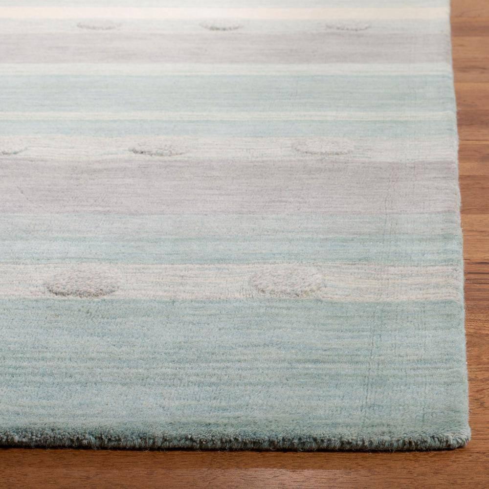 Hampton HTN231 Power Loomed Indoor/Outdoor Area Rug - Aqua/Ivory - 8'x10' - Safavieh.
