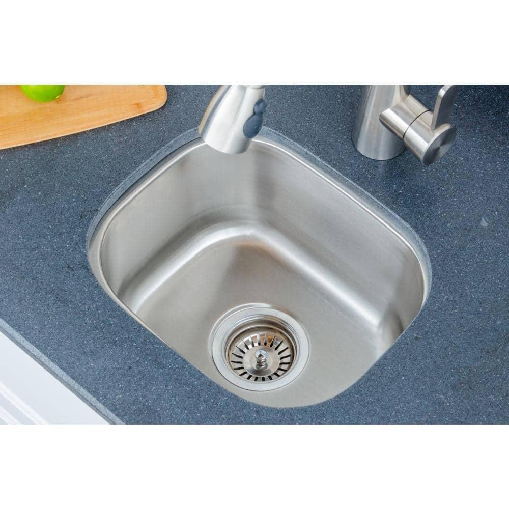 Craftsmen Series 15'' L Undermount Single Bowl Stainless Steel Kitchen Sink