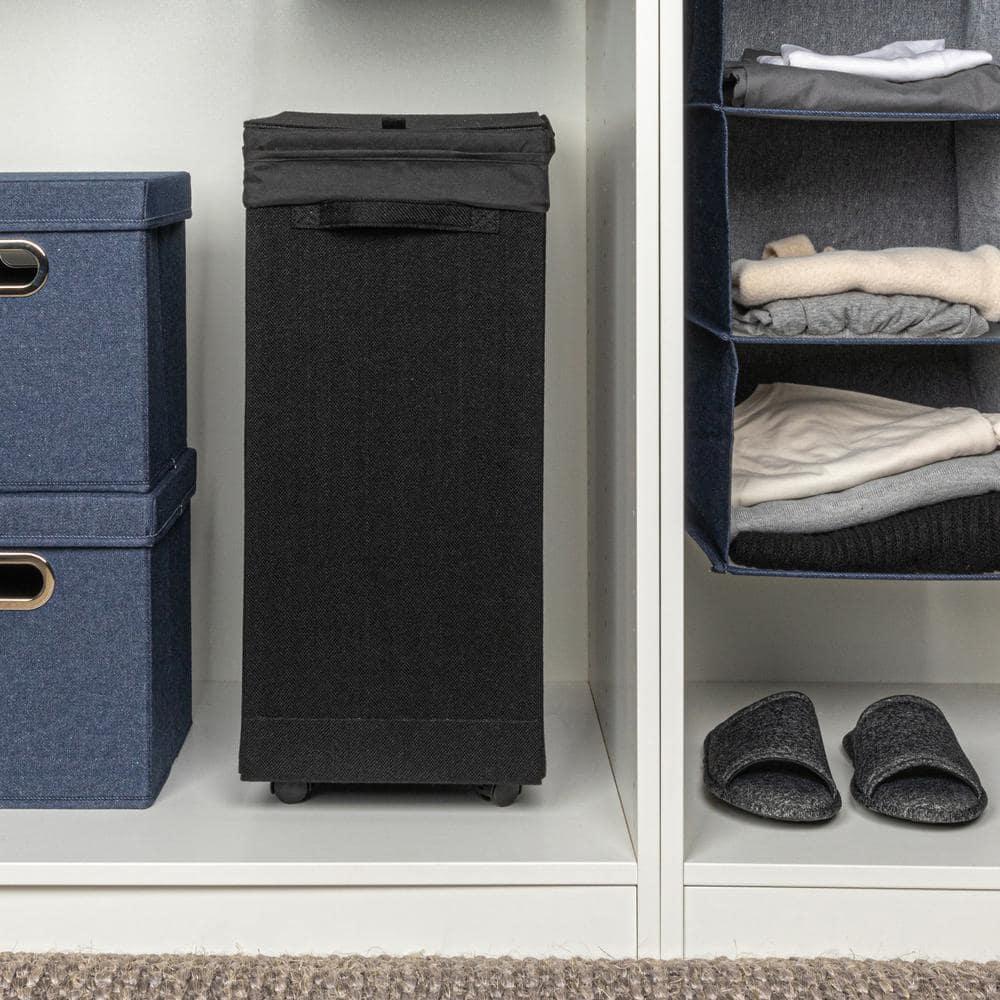 Household Essentials Rolling Laundry Hamper with Handles