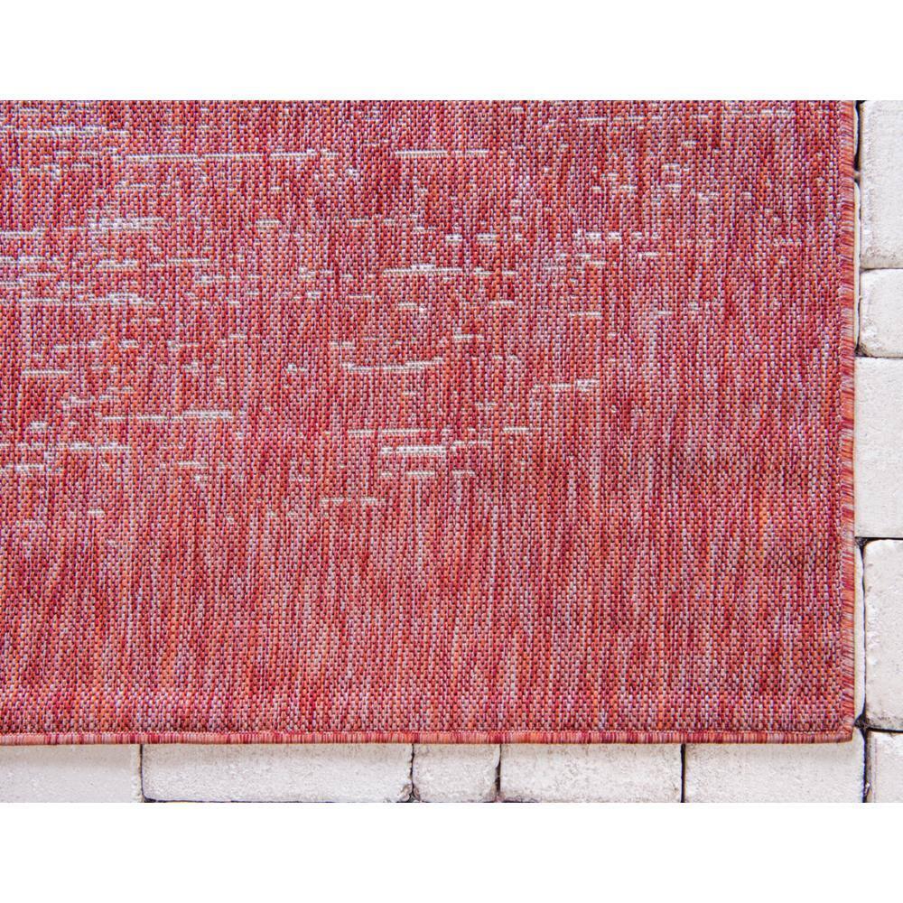 Unique Loom 7' 1 x 10' 0 Rectangle Indoor/Outdoor Modern Rust Red Area Rug