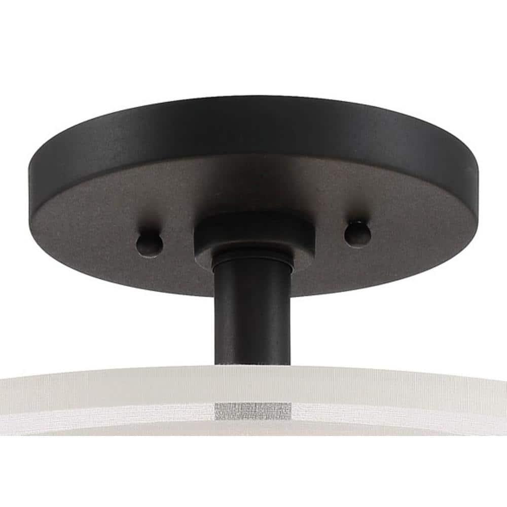 XylehR Semi Flush Mount Ceiling Light 4107-84, Parsons Studio Lighting Fixture, 3 Light,