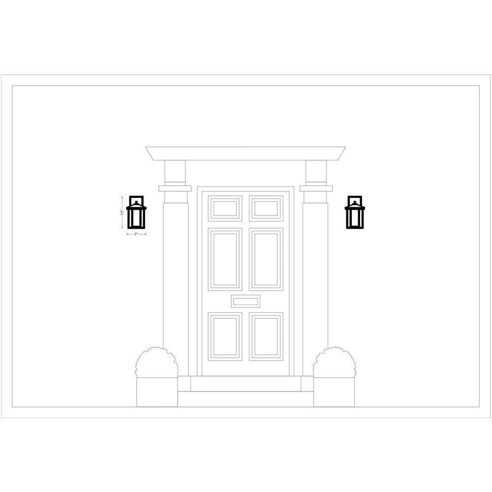 Hunnington 1-Light Weathered Pewter Outdoor 11 in. Wall Lantern Sconce