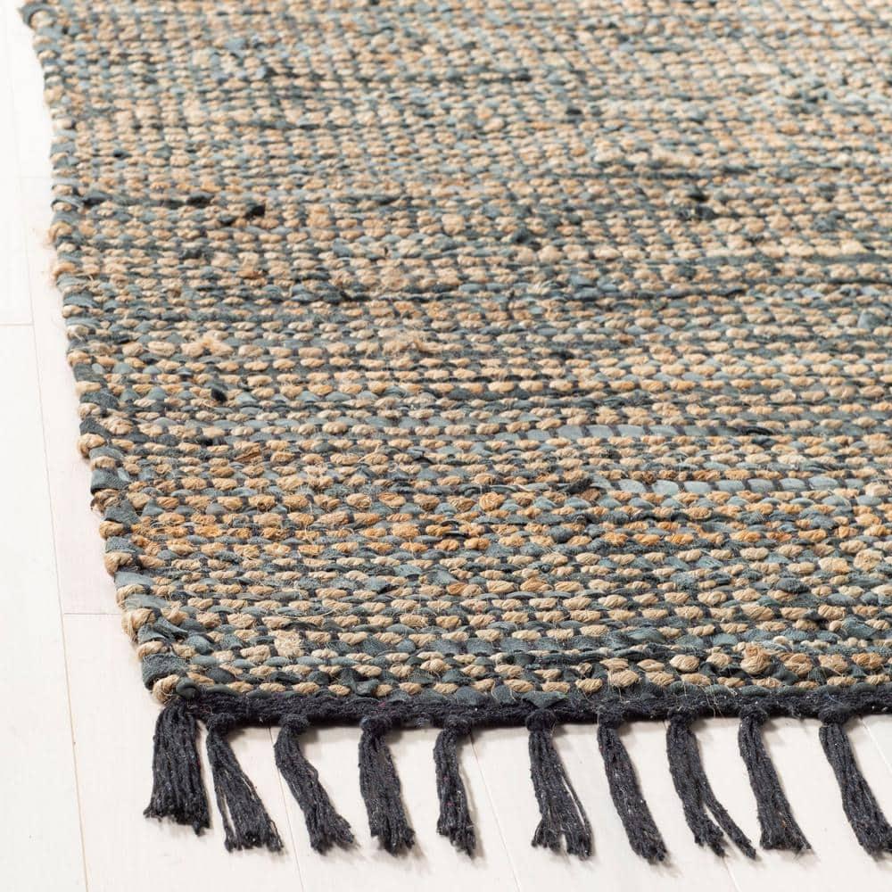 Vintage Leather VTL203 Hand Woven Indoor Accent Rug - Grey - 2'x3' - Safavieh