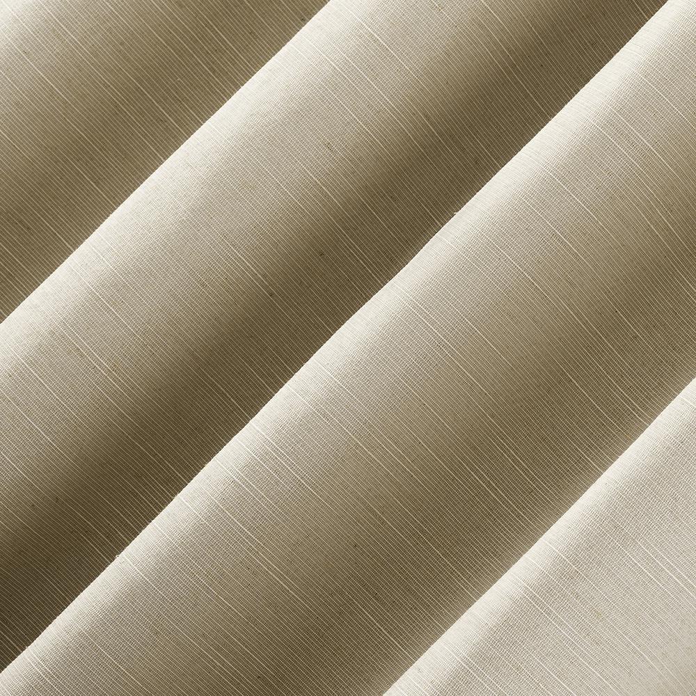 50"x84" Archaeo Total Blackout Textured Linen Blend Grommet Top Curtain Panel Stone: Modern Noise-Reducing Indoor Panel