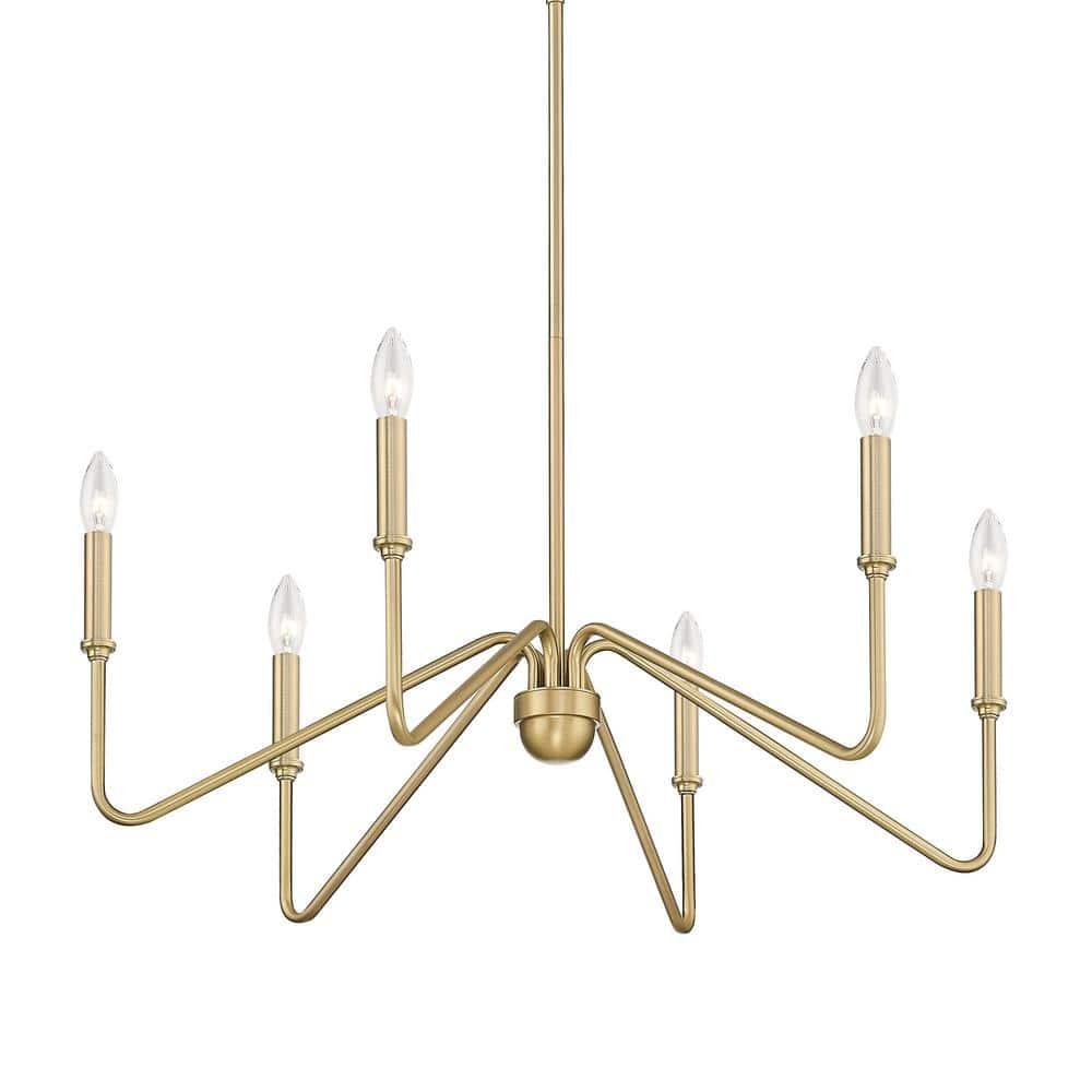 Golden Lighting Kennedy 6-Light Chandelier in Brushed Champagne Bronze