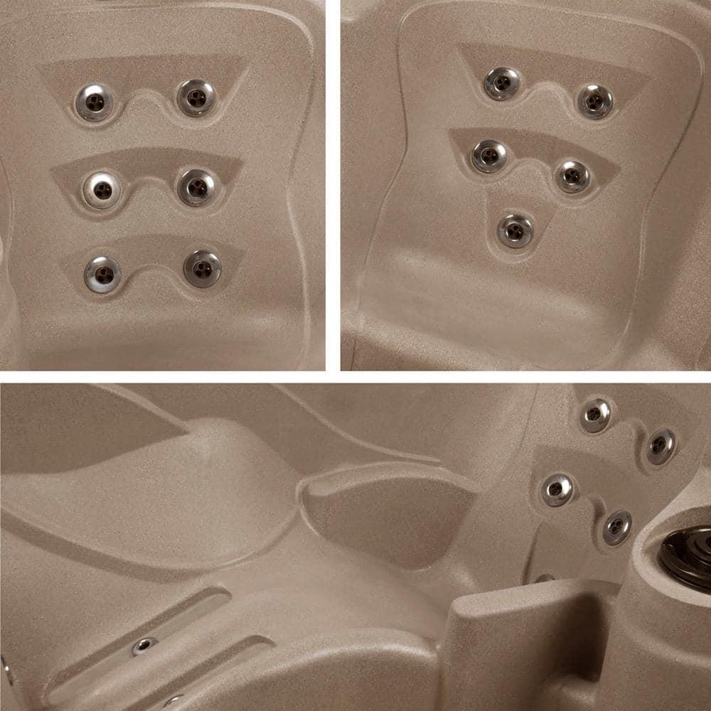 Aqualife® by Strong Spas® Ariana™ 6-Person 30-Jet Lounger Hot Tub Spa with Built-In Ice Bucket, 5 BHP 2-Speed Pump, LED Lighting, 4kW Stainless Steel Heater and Ozonator, Insulated Cover Included & Reviews | Wayfair