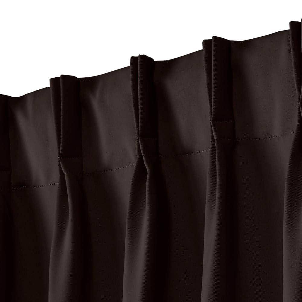 Set of 2 96"x30" Sateen Twill Woven Blackout Pinch Pleat Curtains, Thermal Insulated, Mid-Century Modern - Exclusive Home