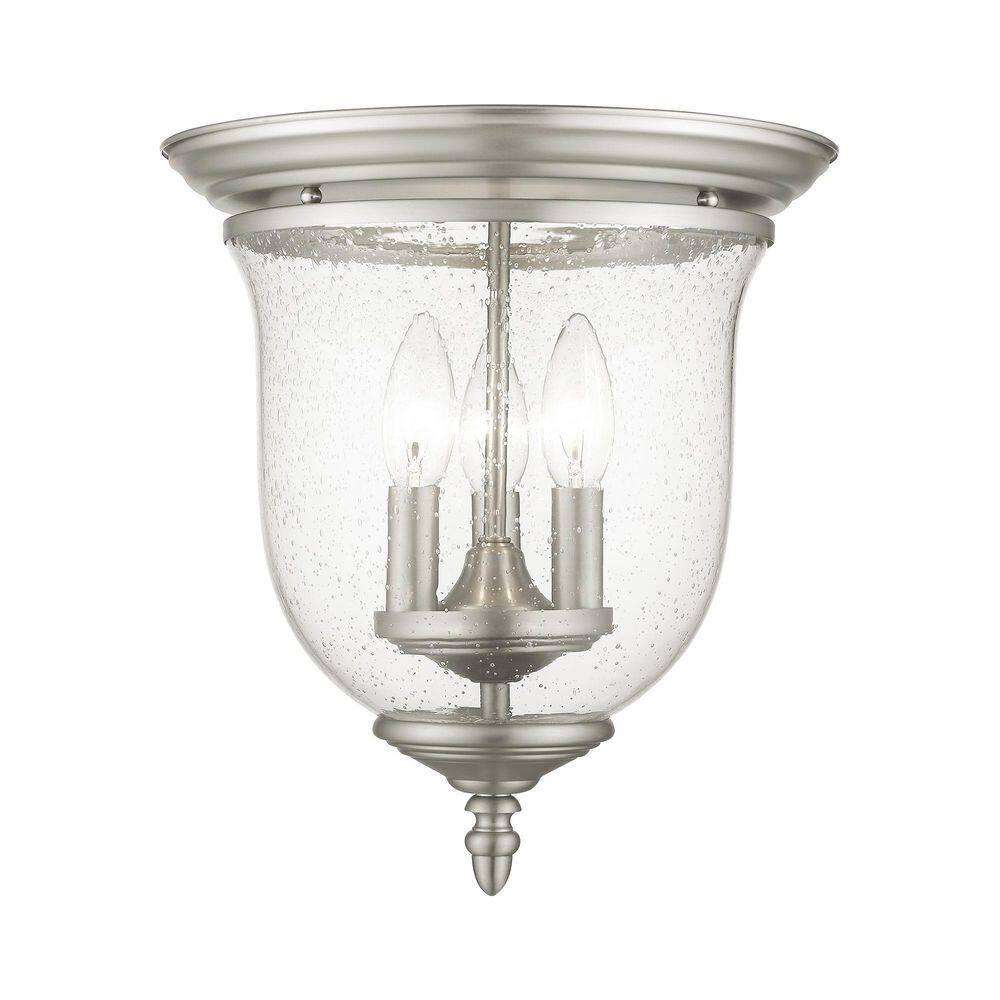 Livex Lighting Legacy 3 - Light Flush Mount in  Brushed Nickel