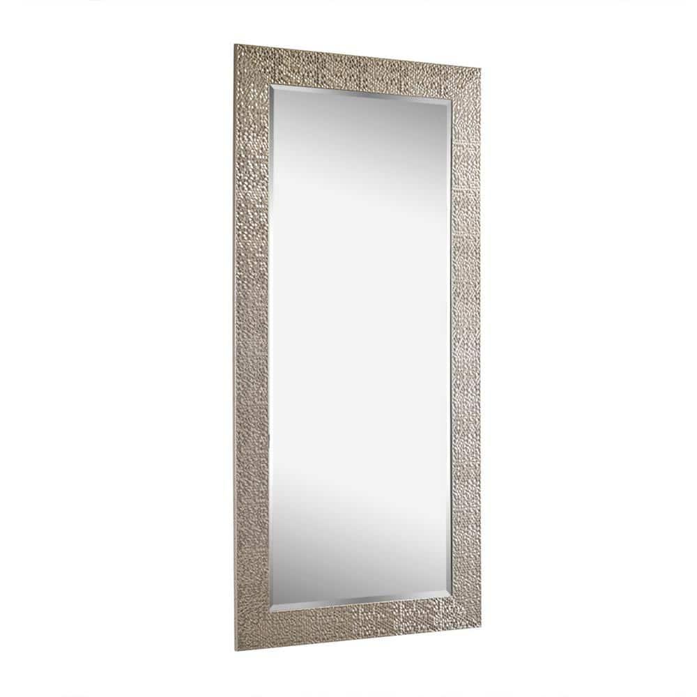Floor Mirror, Full length Mirror, Mosaic Style Full Body Mirror for Home, Wall Mirror with Faux Wood Frame, 66"LX32"W Large Mirror for Bedroom by Naomi home - Champagne